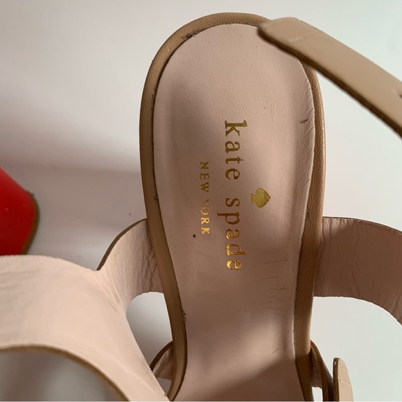 Kate Spade Ibarra Block heel leather strap sandals nude - Picture 15 of 15